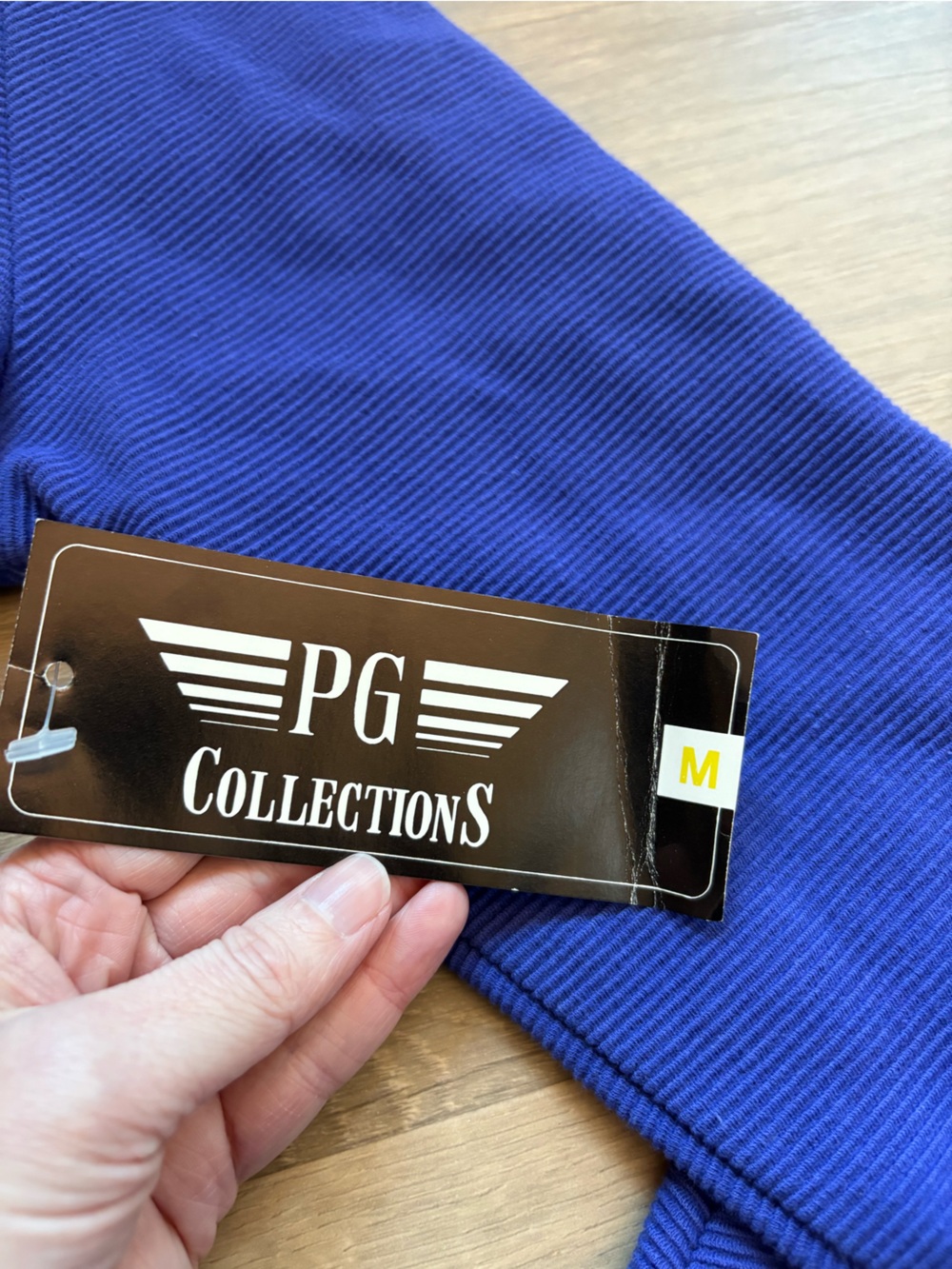 Pristine Vintage 80s Belted Jumpsuit in ribbed purple, blue. Size M - Picture 10 of 15